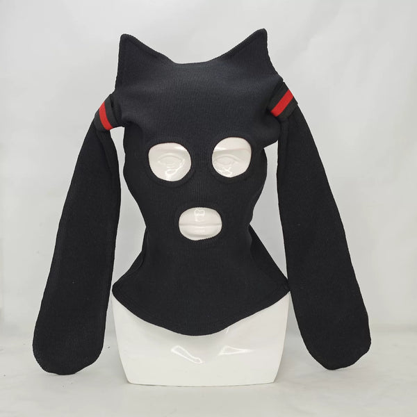 Anime Style Twin Tail Knit Balaclava