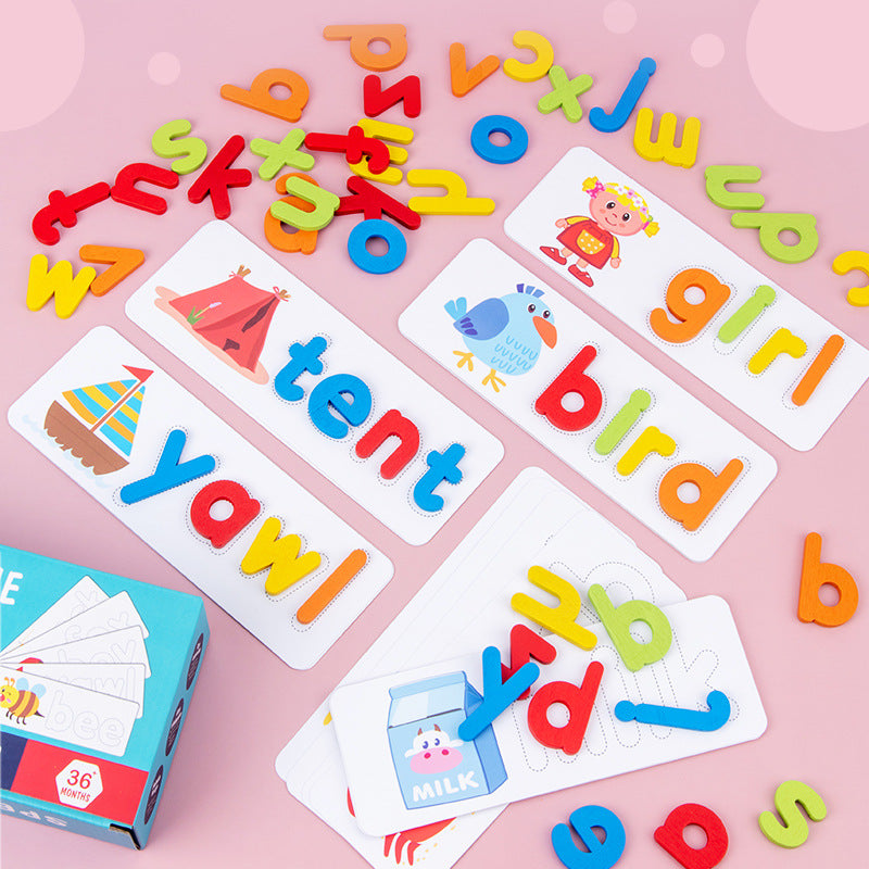 Wooden Spelling Game & Alphabet Matching Set
