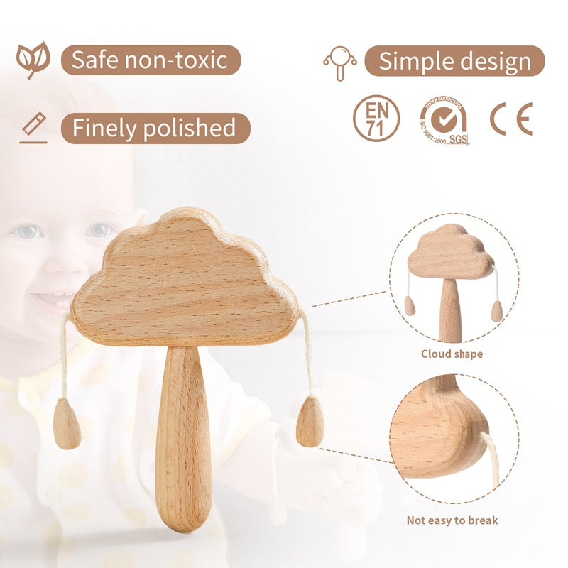 Little Cloud Wooden Rattle & Shaker Fantastik Curios