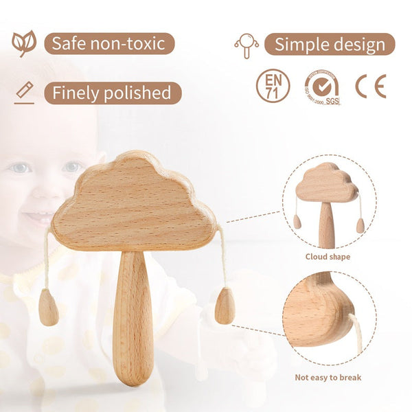 Little Cloud Wooden Rattle & Shaker Fantastik Curios