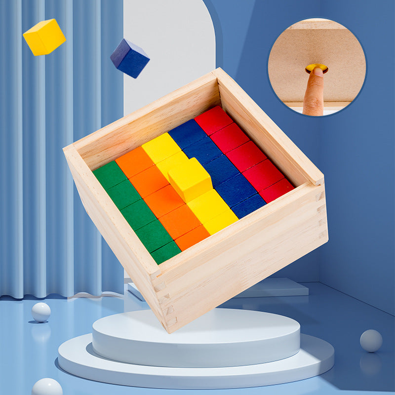 Wooden Spatial Logic Cubes & Pattern Challenge Set