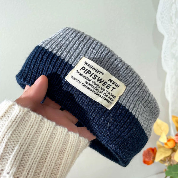 Two-Tone Ribbed Knit Headband