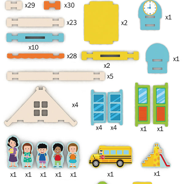 Little Architect Wooden Village Building Sets