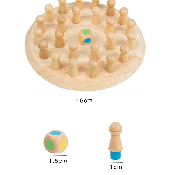 Wooden Color Memory Chess Game