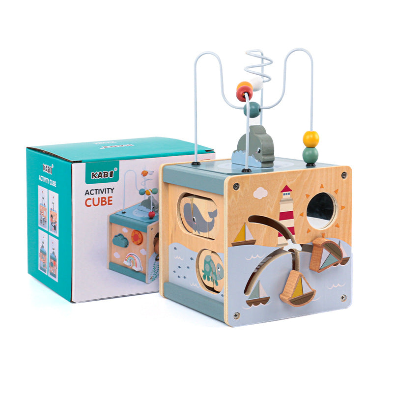 Little Ocean Explorer Wooden Activity Cube (5-in-1)