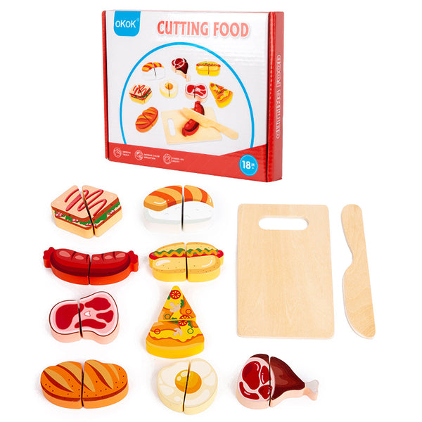 Little Chef’s Wooden ‘Crunch & Cut’ Play Food Sets