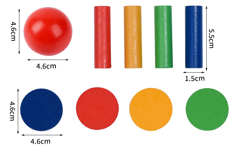 Wooden Montessori Coin & Peg Sorting Box with Spinning Gears