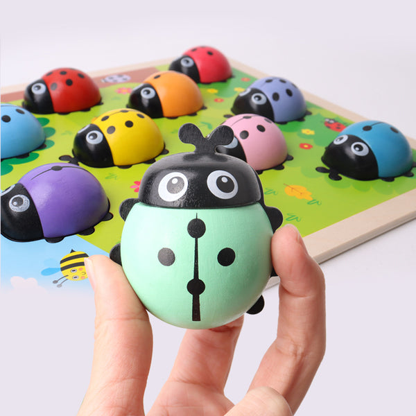 Wooden 1-10 Counting Ladybugs Matching Puzzle