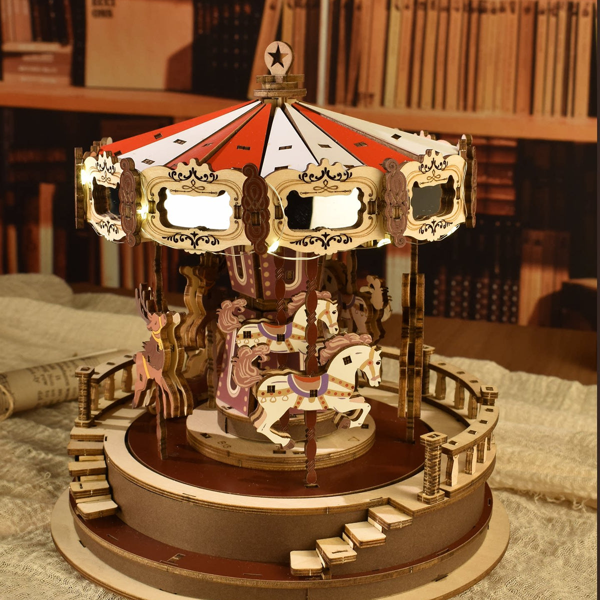 DIY Wooden Carousel Music Box Kit