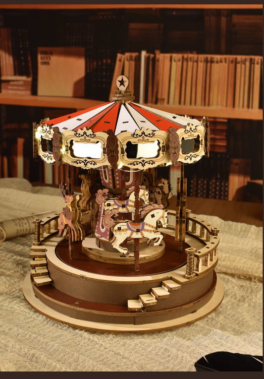DIY Wooden Carousel Music Box Kit