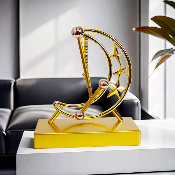 Kinetic Moon Pendulum Desk Ornament