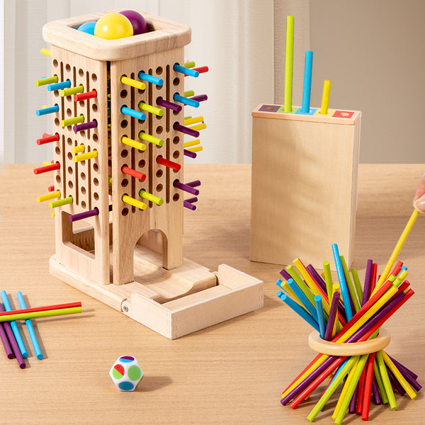 The Wooden Leaning Tower Tumble Game (3-in-1 Fun!)