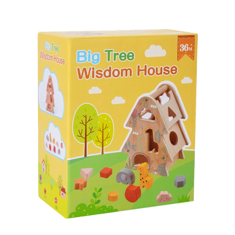 The Big Tree Wisdom House – Wooden Shape Sorter & Storytelling Set