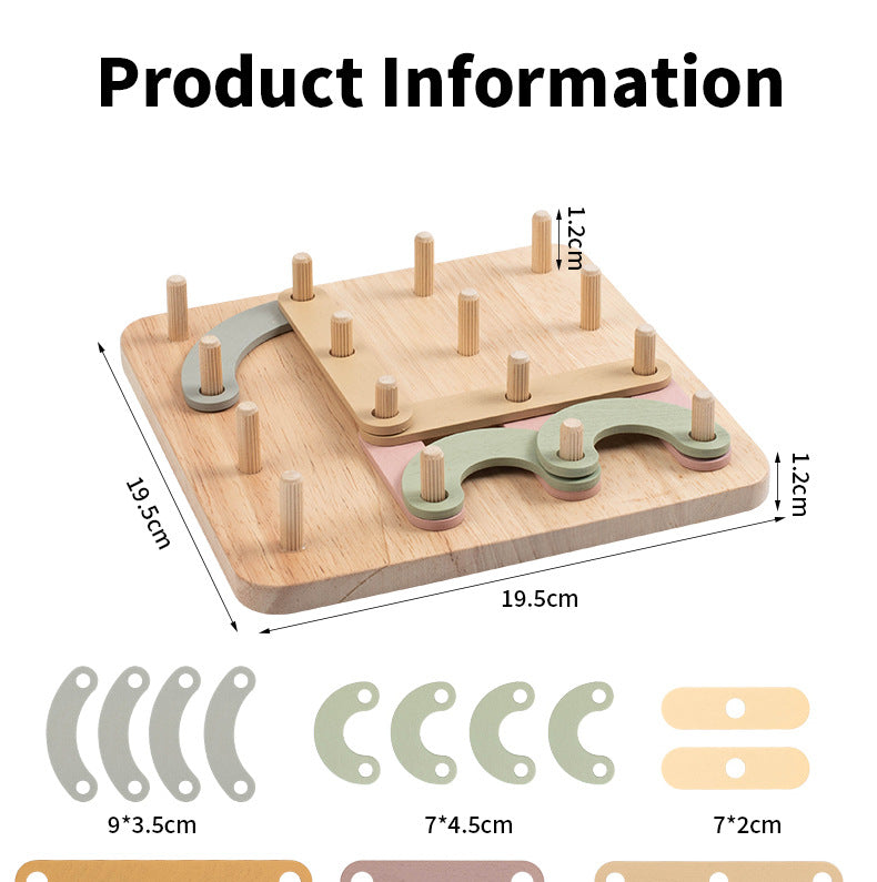 The 'Shape Shifter' Creative Wooden Pegboard | Montessori Construction Set