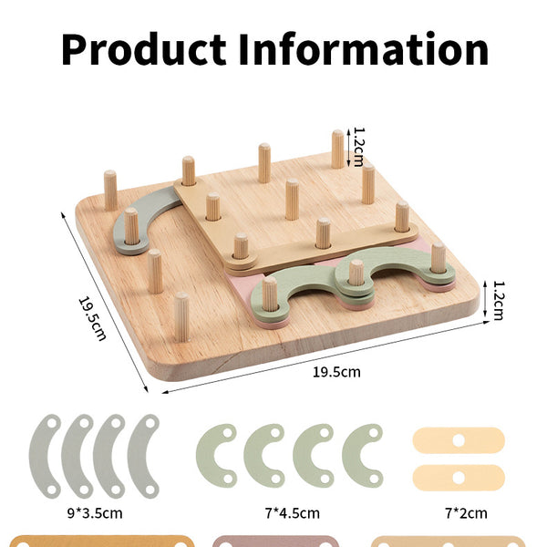 The 'Shape Shifter' Creative Wooden Pegboard | Montessori Construction Set
