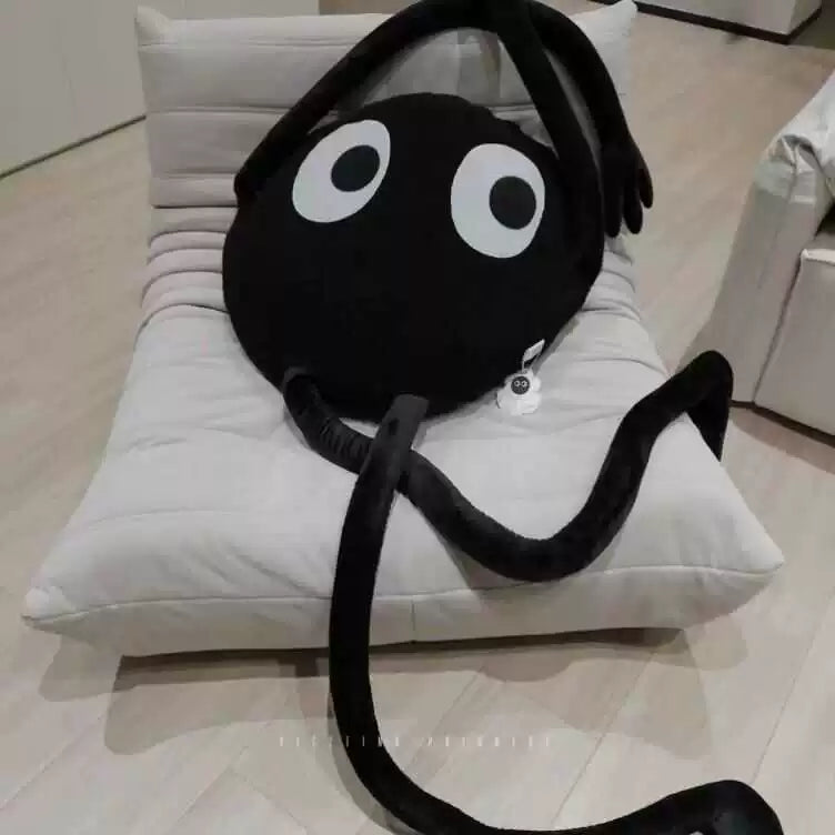 Long-Legged Coal Ball Plush Pillow