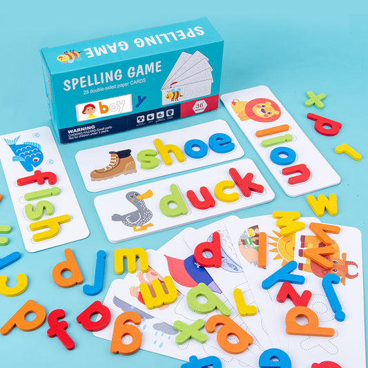 Wooden Spelling Game & Alphabet Matching Set