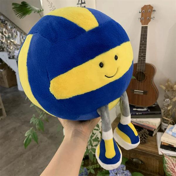 Smiling Sports Ball Plush with Legs