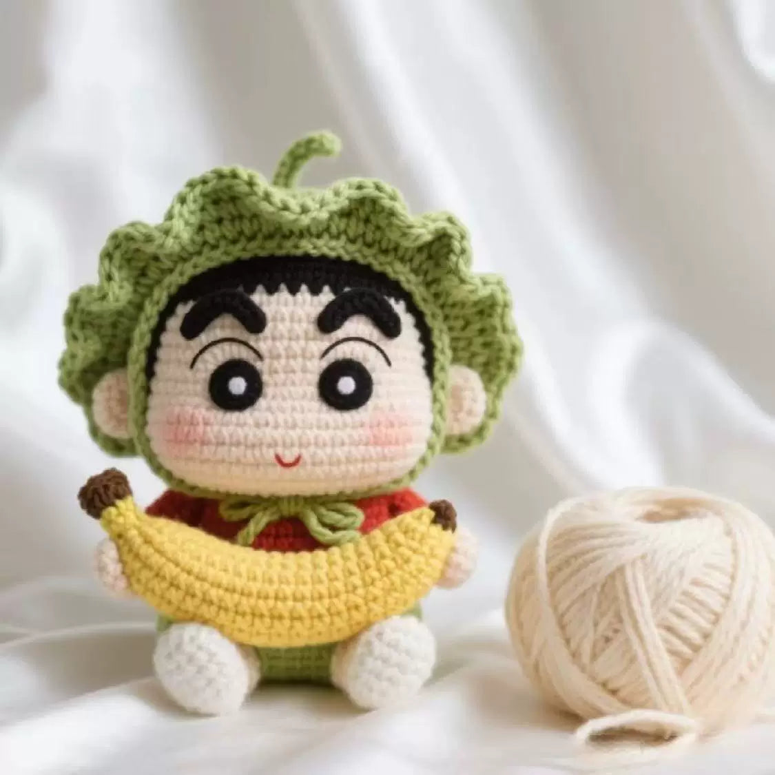 Hand-Knitted Cartoon Boy Figure