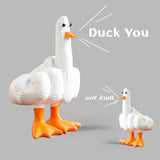 Funny duck and chicken resin desk figurines in different novelty gag gift styles.