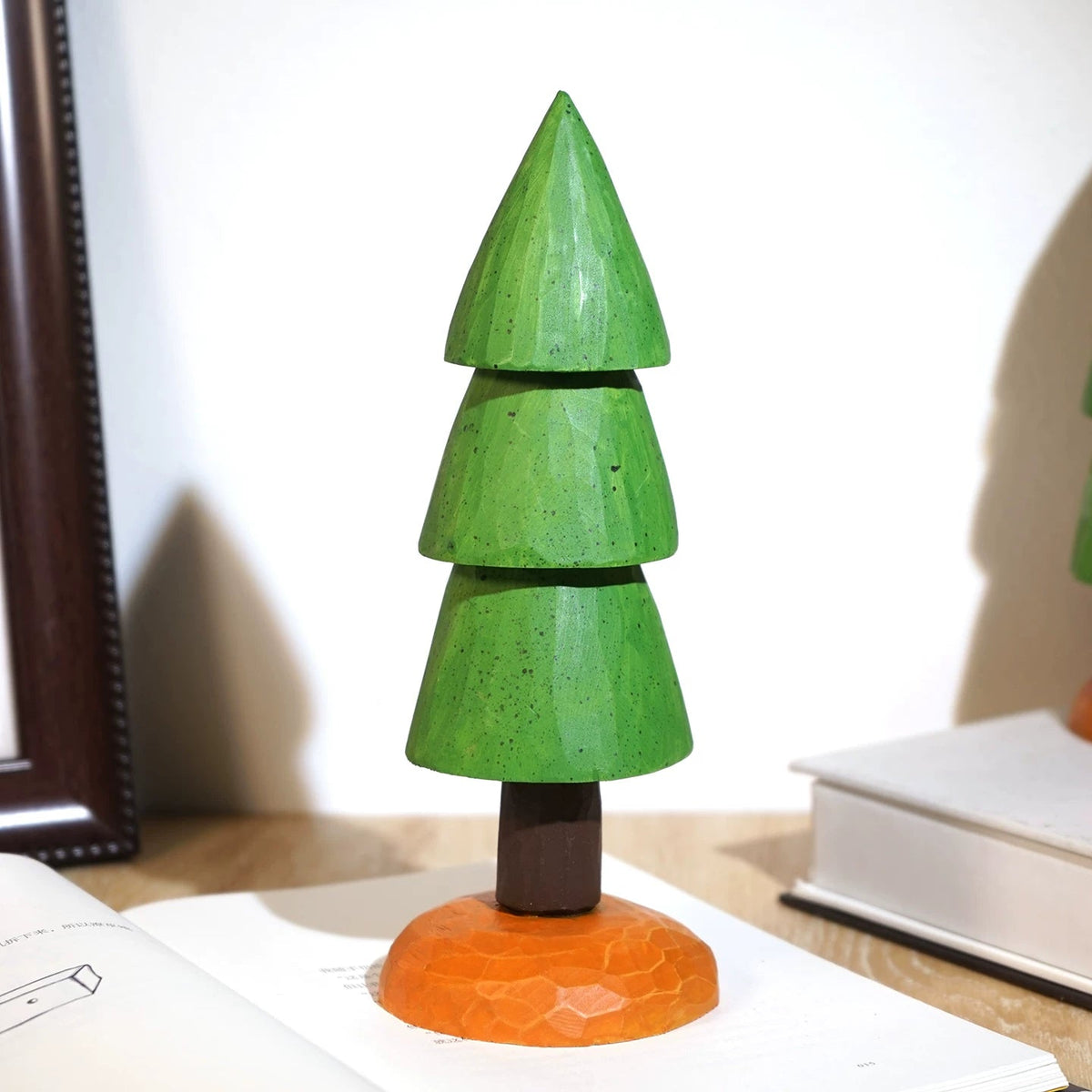 Hand-Carved Wooden Miniature Tree Desk Ornament FantastiKurios