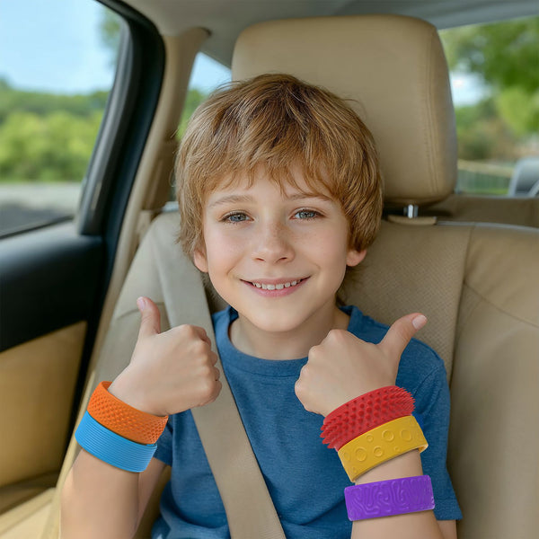 Sensory Slap Bracelets – 6-Pack of Textured Fidget Toys for Kids
