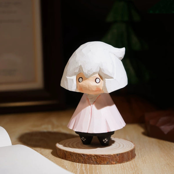 Hand-Carved Wooden Light Children Figurines FantastiKurios