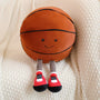 Smiling Sports Ball Plush with Legs