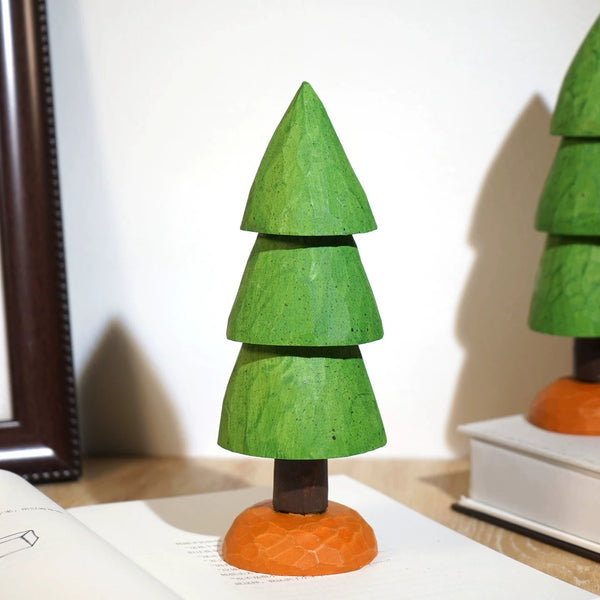 Hand-Carved Wooden Miniature Tree Desk Ornament FantastiKurios