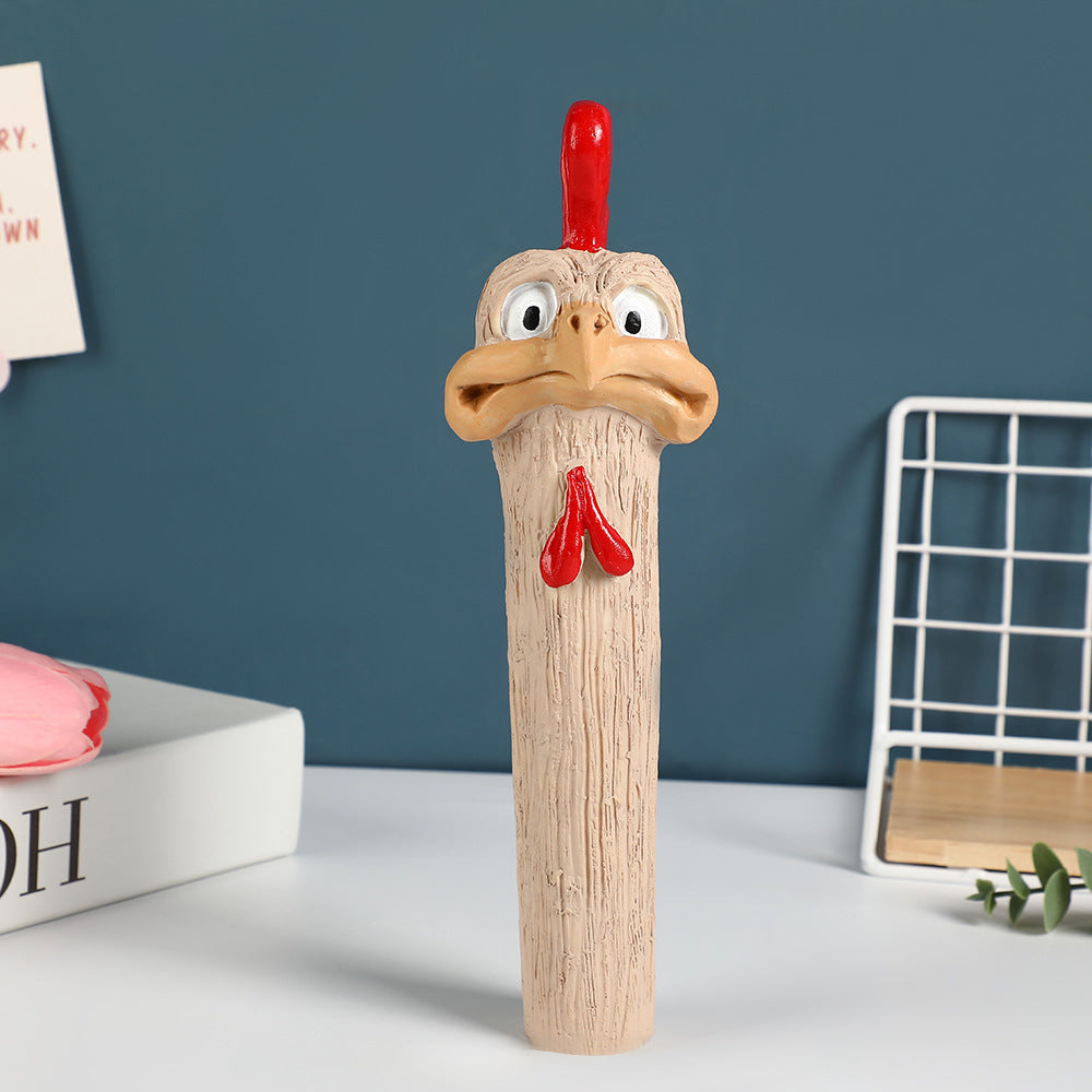 Quirky Ostrich and Chicken Figures