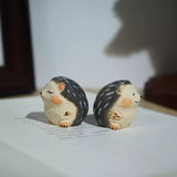 Hand-Carved Wooden Hedgehog Figurine FantastiKurios