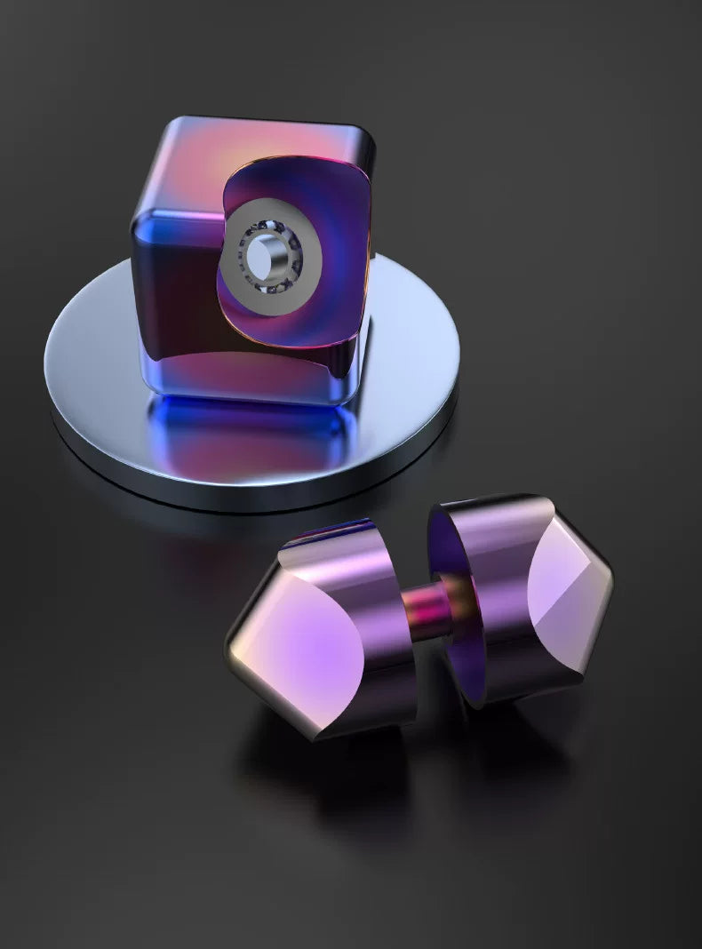 Kinetic Metal Cube Spinner and Desk Toy