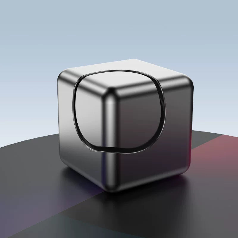 Kinetic Metal Cube Spinner and Desk Toy