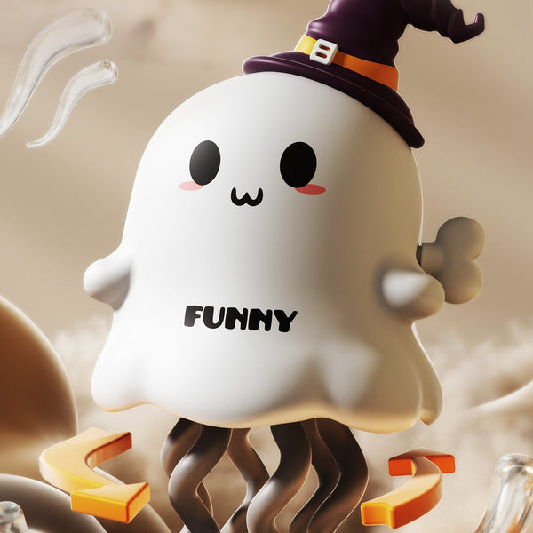 👻 The Wobbly Witch Wind-Up Ghost Toy Fantastik Curios