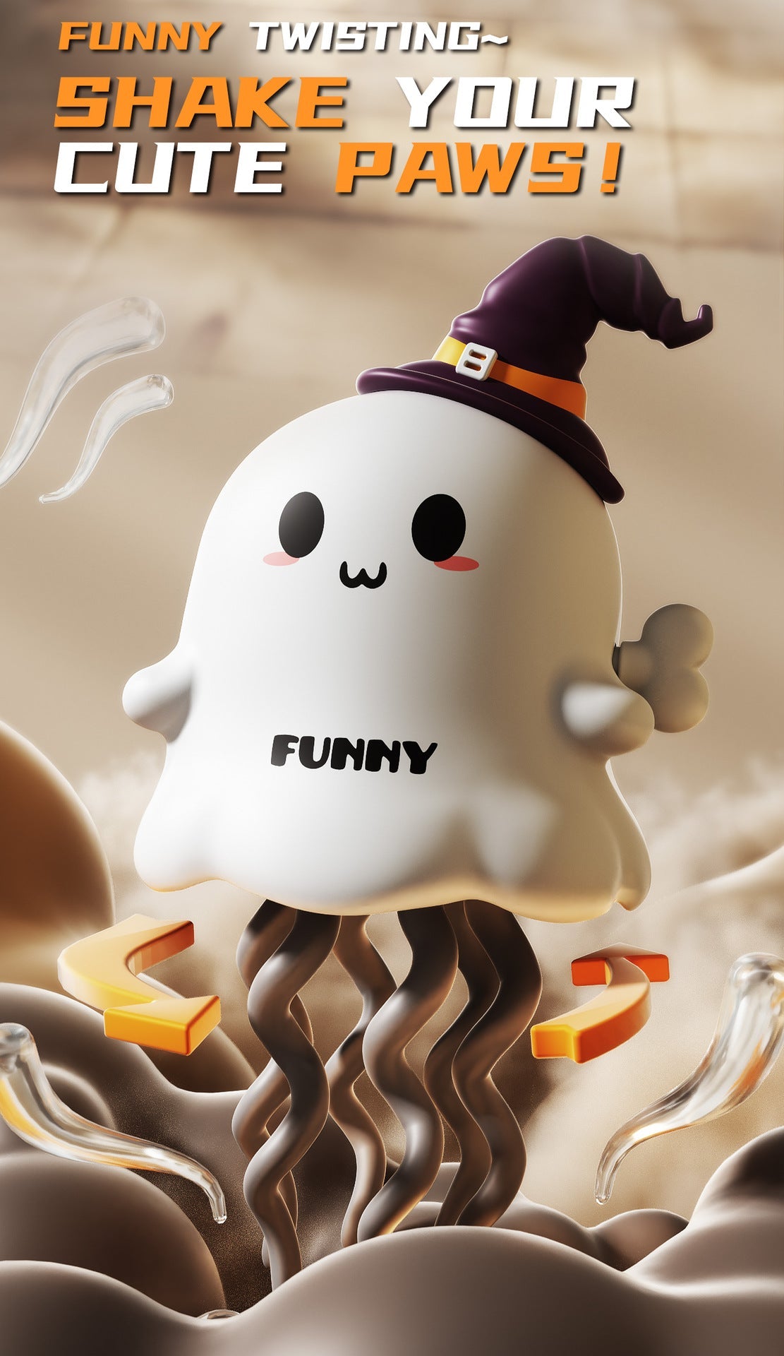 👻 The Wobbly Witch Wind-Up Ghost Toy Fantastik Curios