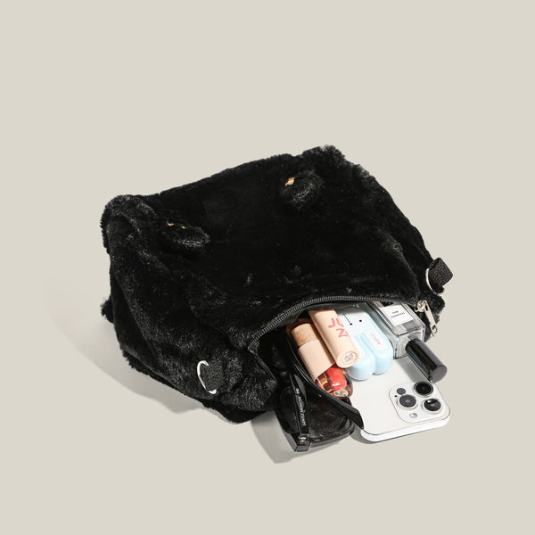 Anderson Cat Embroidered Plush Backpack