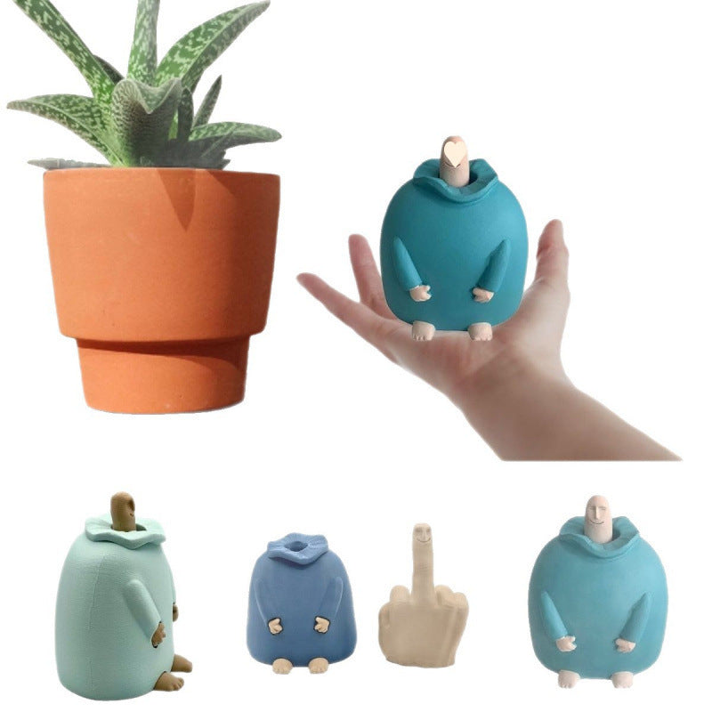 Smiling Middle Finger Figure