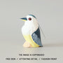 Handmade Black-Crowned Night Heron Wooden Figurine