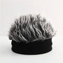 Spiky Faux Hair Beanie Hat