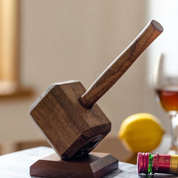 Thor's Hammer Wooden Bottle Opener & Desktop Ornament