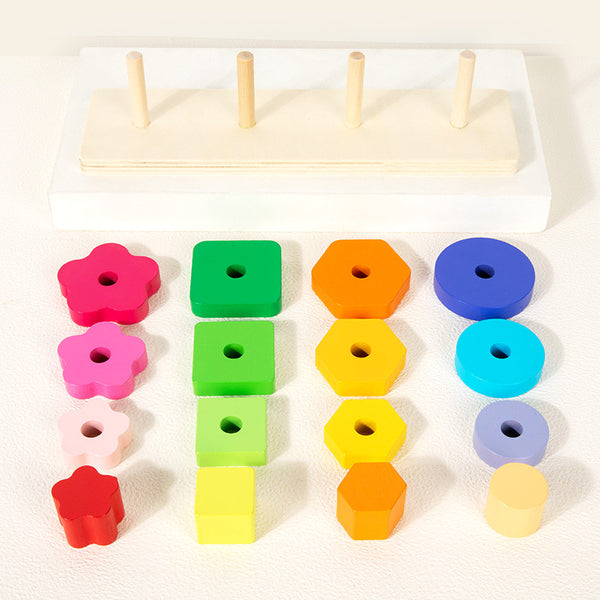 Rainbow Geometry Stacking & Sorting Board
