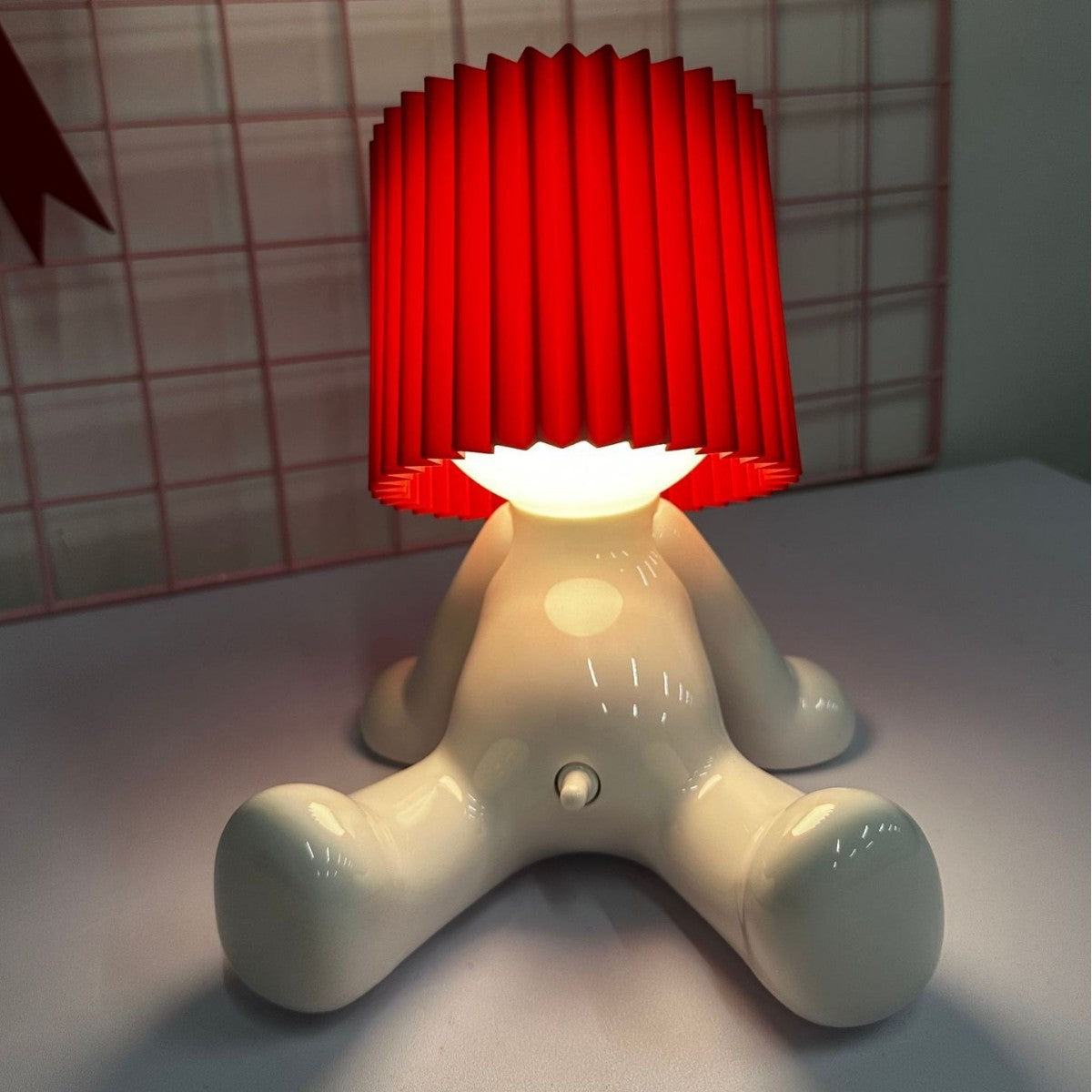 Sitting Shy Boy Table Lamp