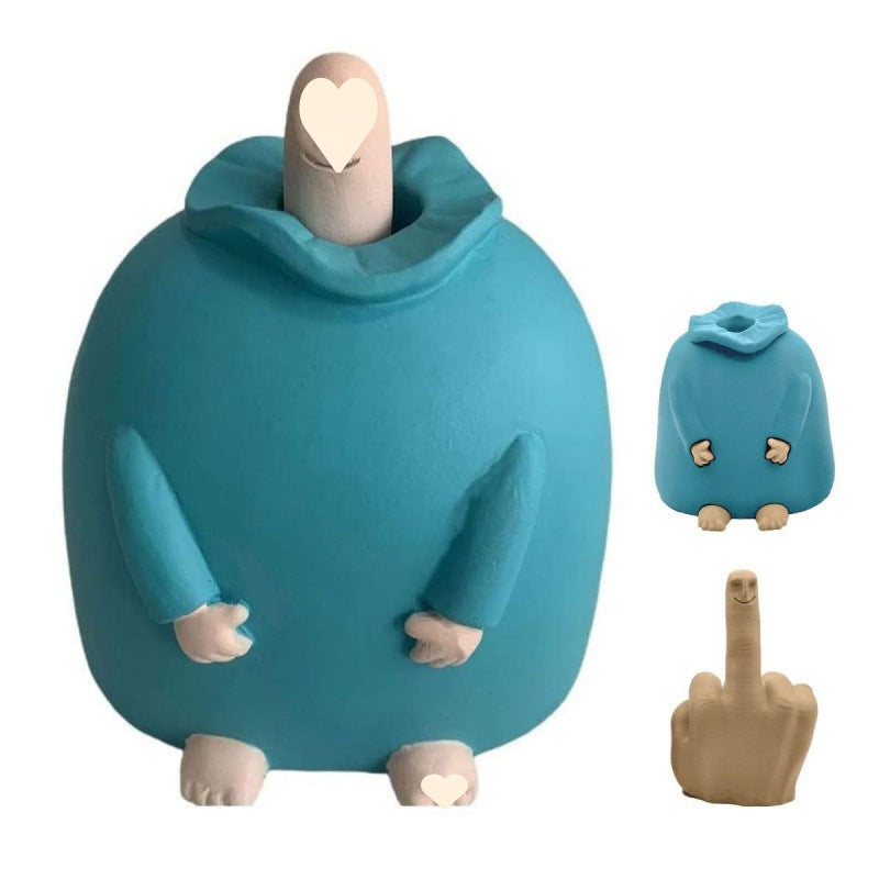 Smiling Middle Finger Figure