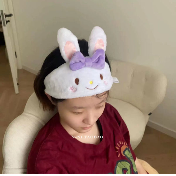 Plush Cartoon Character Spa Hairband