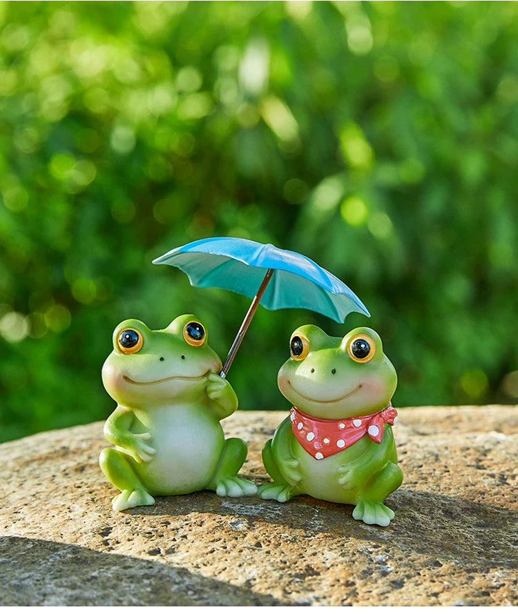 Miniature Garden Frog Figurine