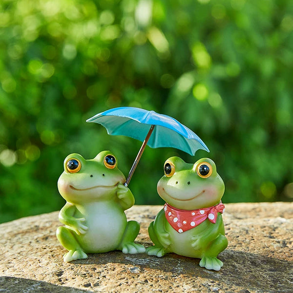 Miniature Garden Frog Figurine