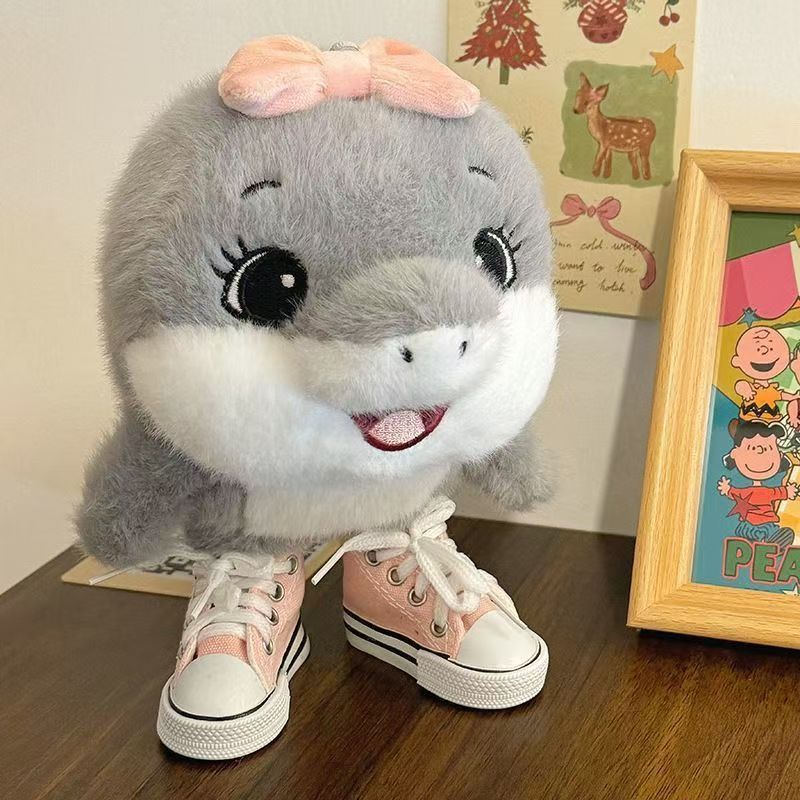 Soft Shark Plush in Canvas Sneakers