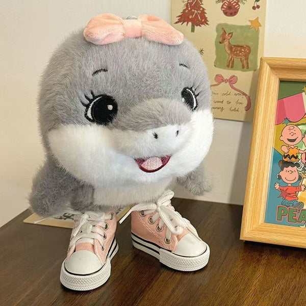 Soft Shark Plush in Canvas Sneakers
