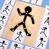 Wooden Move-and-Match Gymnast: The Ultimate Observation Game Fantastik Curios