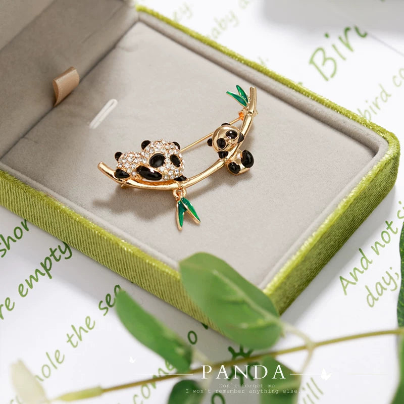 Panda Brooch in Velvet Gift Box
